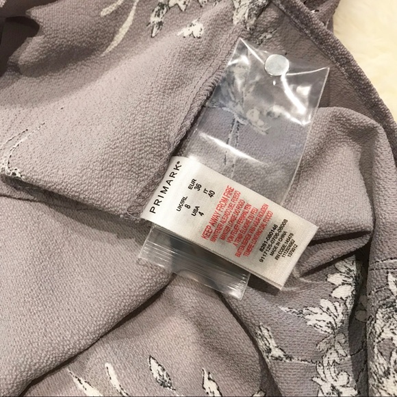 🆕 NWT Primark Boho Gray Floral Dress 4 - Picture 5 of 7